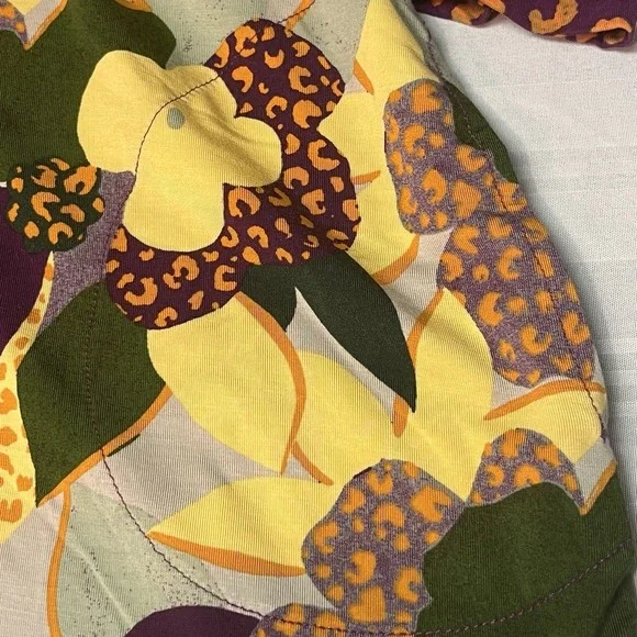 LOGO Lori Goldstein 1X Mixed Media Tunic Top Funky Flowy Bold Feminine Pockets - Picture 16 of 16